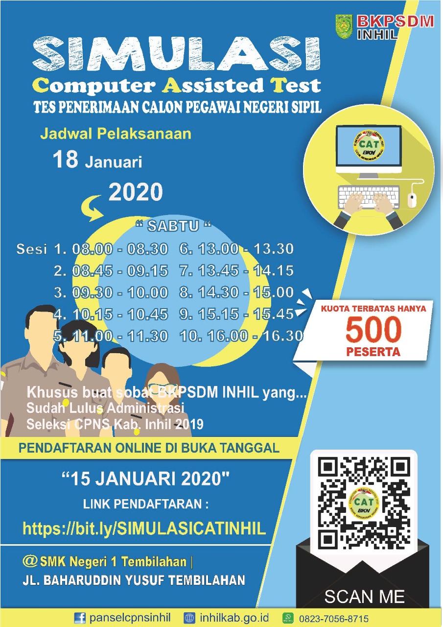 Berikut Pelaksanaan Simulasi Computer Assisted Test (CAT) CPNS Inhil