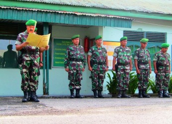 Konsentrasi Pasukan TNI di Koramil 02 Rambah, Ini yang Mereka Lakukan