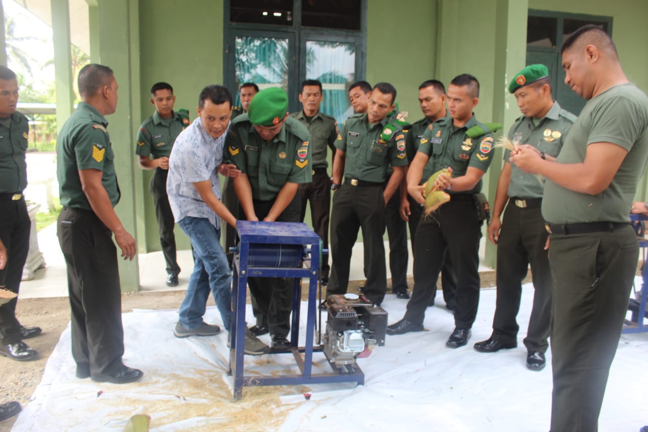 Kodim 0314 Inhil Berikan Sosialisasi Pengolahan Sabut Kelapa untuk Jajaran Kodim Inhil