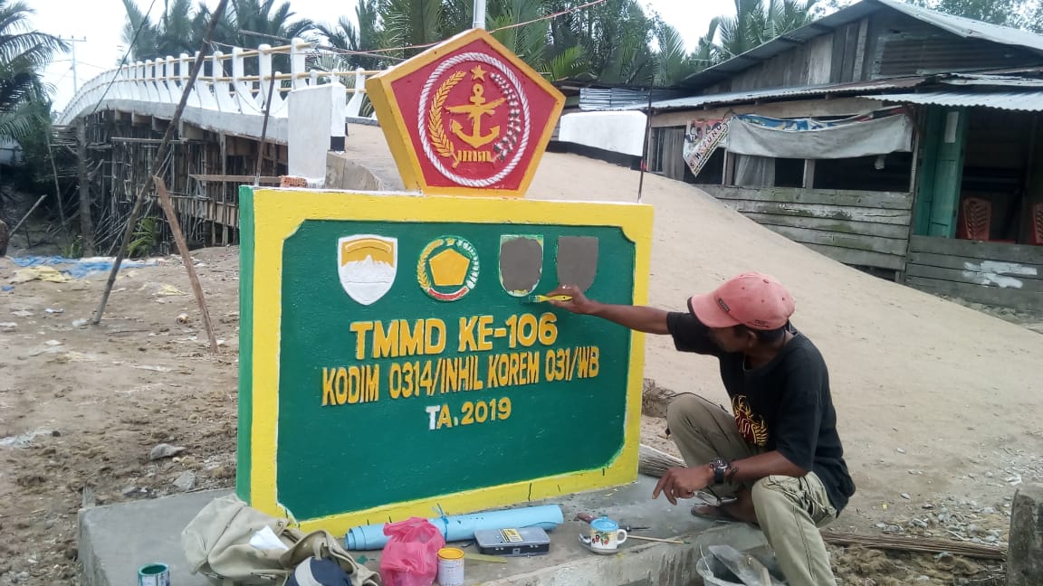 Tugu TMMD ke 206 akan Rampung Hari Ini