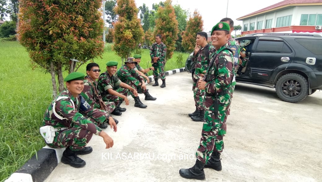 Pasukan TNI Ma Kodim 0314 Inhil di Siagakan Pengaman Demonstrasi Unisi