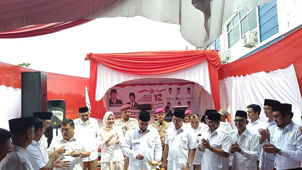 HUT Partai Gerindra ke-12 DPW Partai Gerindra Provinsi Riau Gelar Syukuran