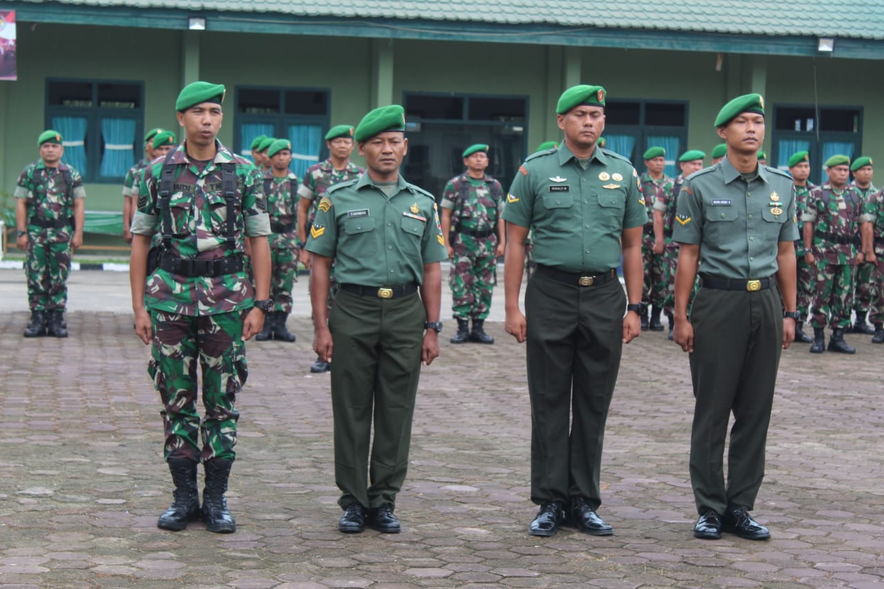 Kodim 0314 Laksanakan Apel Pelepasan Pindah Satuan dan Penerimaan Anggota Baru