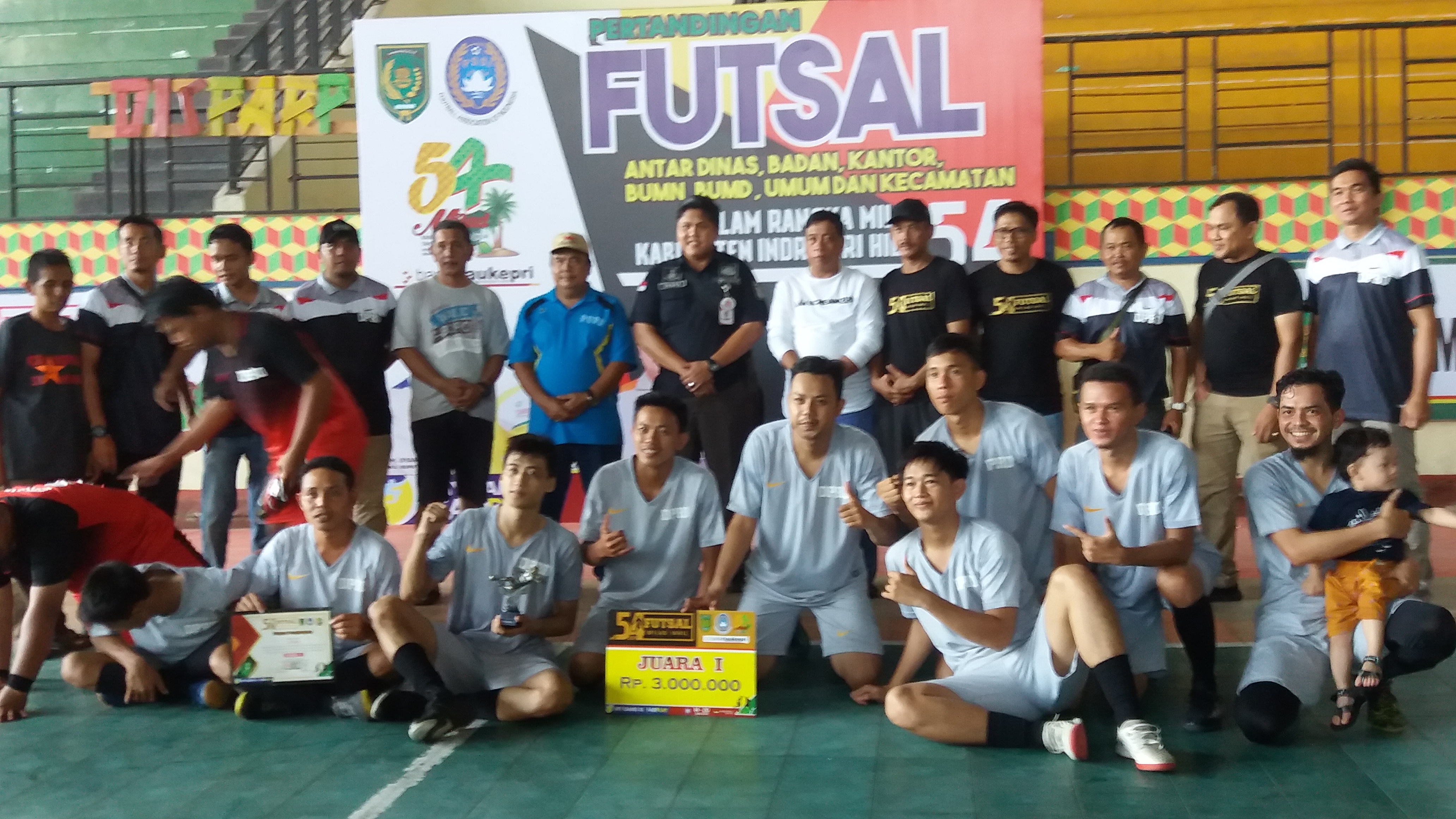 Turnamen Futsal Milad Inhil ke 54 Kategori Instansi dan Umum Sukses Dilaksanakan