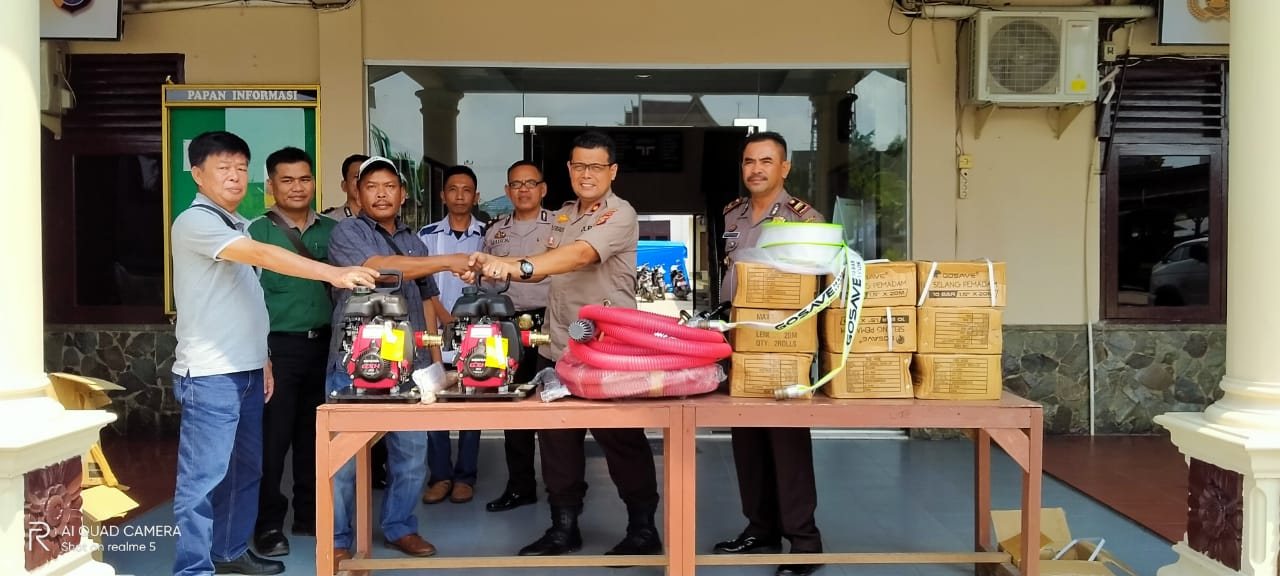 Polres Inhil Kembali Dapat Bantuan Dari PT.SRL Sumatera Riang Lestari