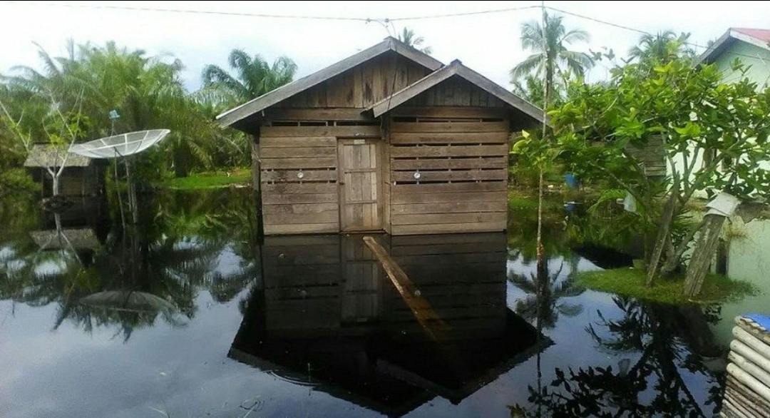 Curah Hujan Tinggi, Ratusan Rumah di Rohil Kebanjiran