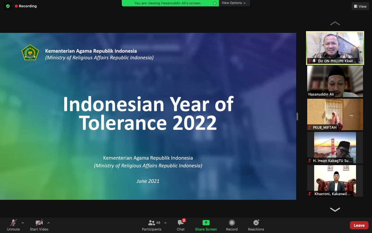 Kanwil Kemenag Riau Adakan Grup Diskusi Terfokus  Persiapan Tahun Toleransi 2022