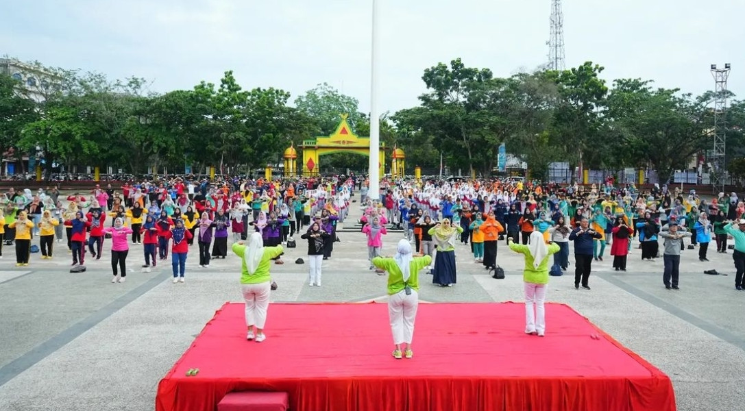 Korpri Inhil Laksanakan Senam Bersama Osteoporosis dan Donor Darah serta Aksi Bergizi Minum Sebutir Tablet Tambah Darah