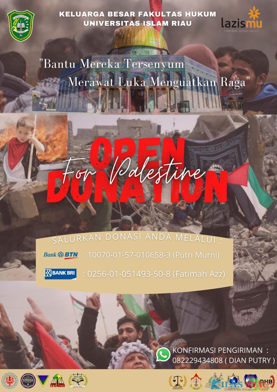 Fakultas Hukum UIR Open Donasi Untuk Masyarakat Palestina