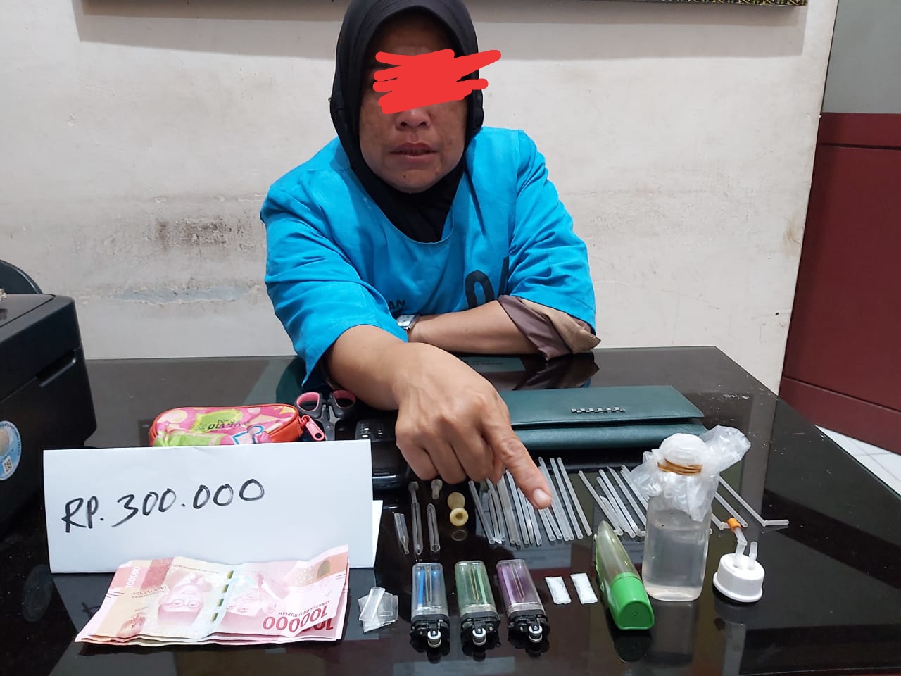 Seorang Janda Berinisial AJ di Amankan Polsek Tembilahan Hulu 