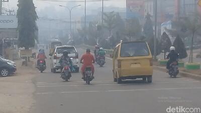 Kabut Asap di Kota Jambi Kembali Pekat, Walau Sempatkan Berkurang