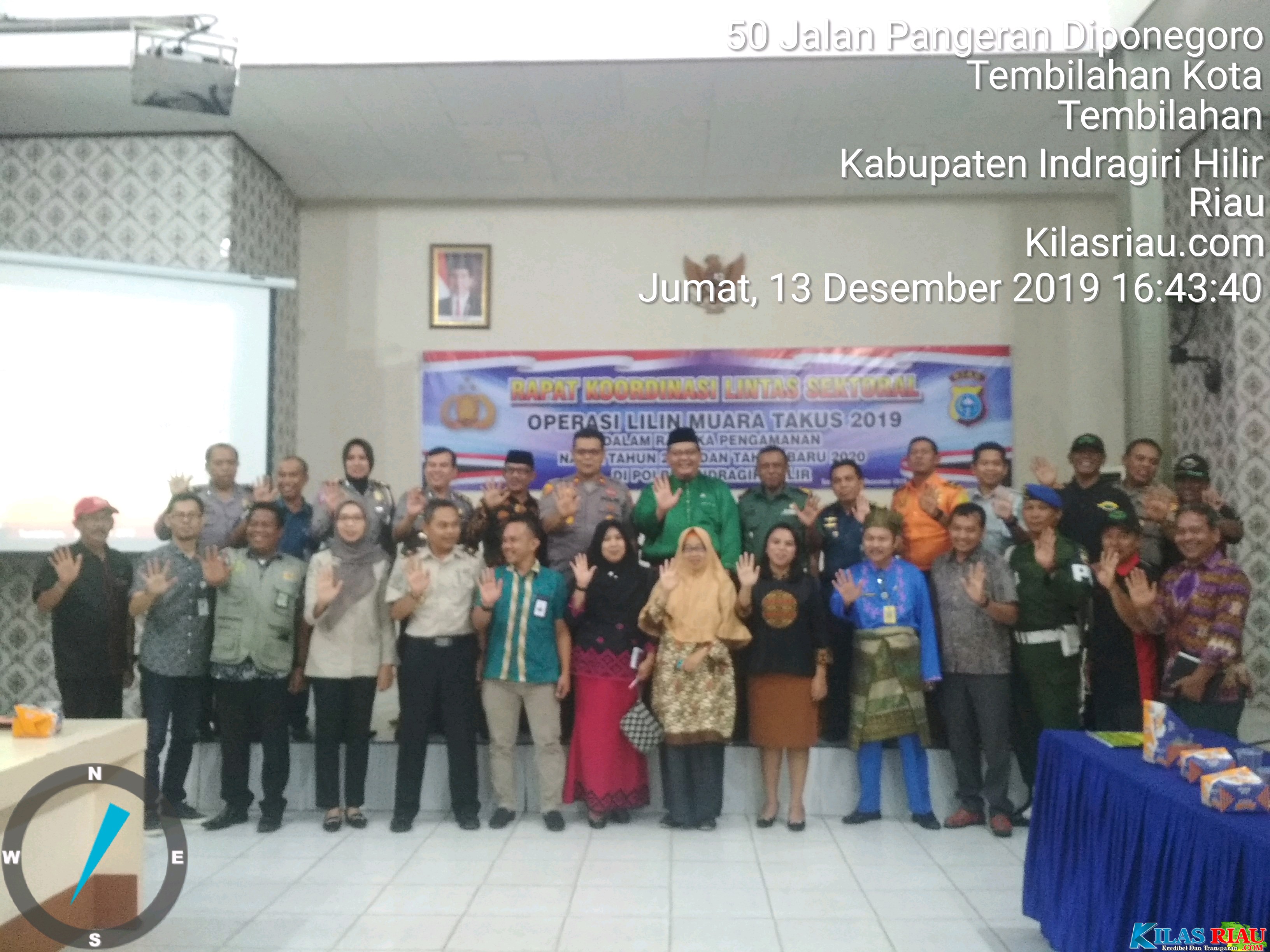 Pasi ops Kodim 0314 Inhil Hadiri Rapat Operasi Lilin Muara Takus 2019