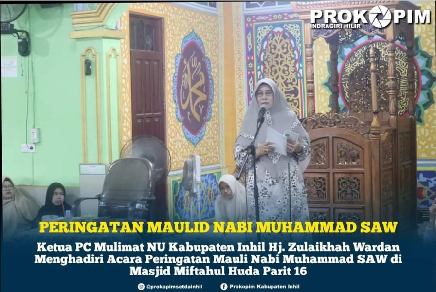 Gelar Maulid Nabi Muhammad, Ketua PC Muslimat NU Inhil Katakan Ini
