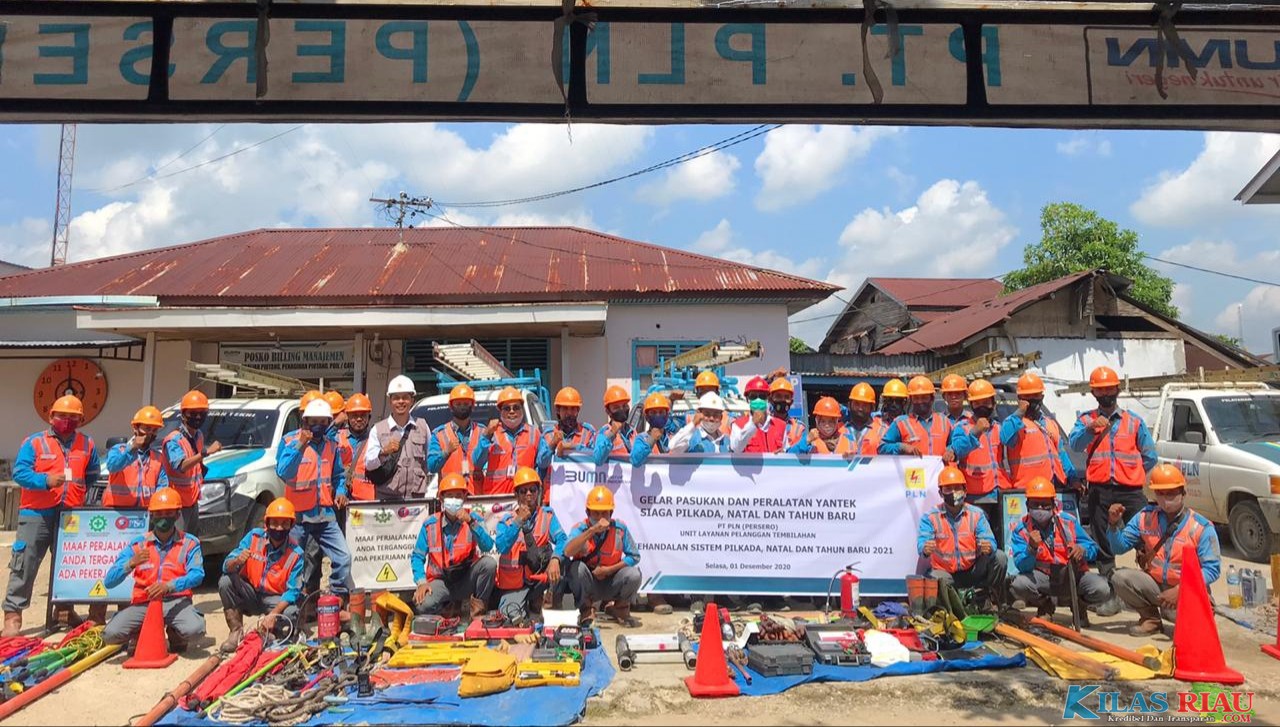 Jelang Penyambutan Natal dan Tahun Baru PLN Tembilahan Gelar Pasukan dan Peralatan Yantek
