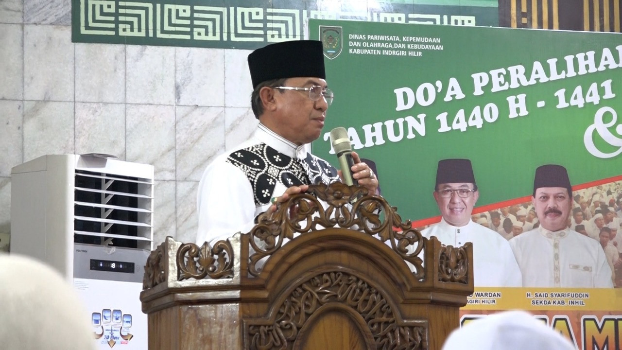 Bupati Inhil Ikuti Pembacaan Doa Peralihan Tahun 1440 H - 1441 H