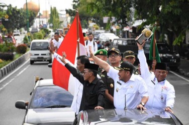 Piala Adipura Kembali Diarak Keliling Bangkinang, Hari Kedua