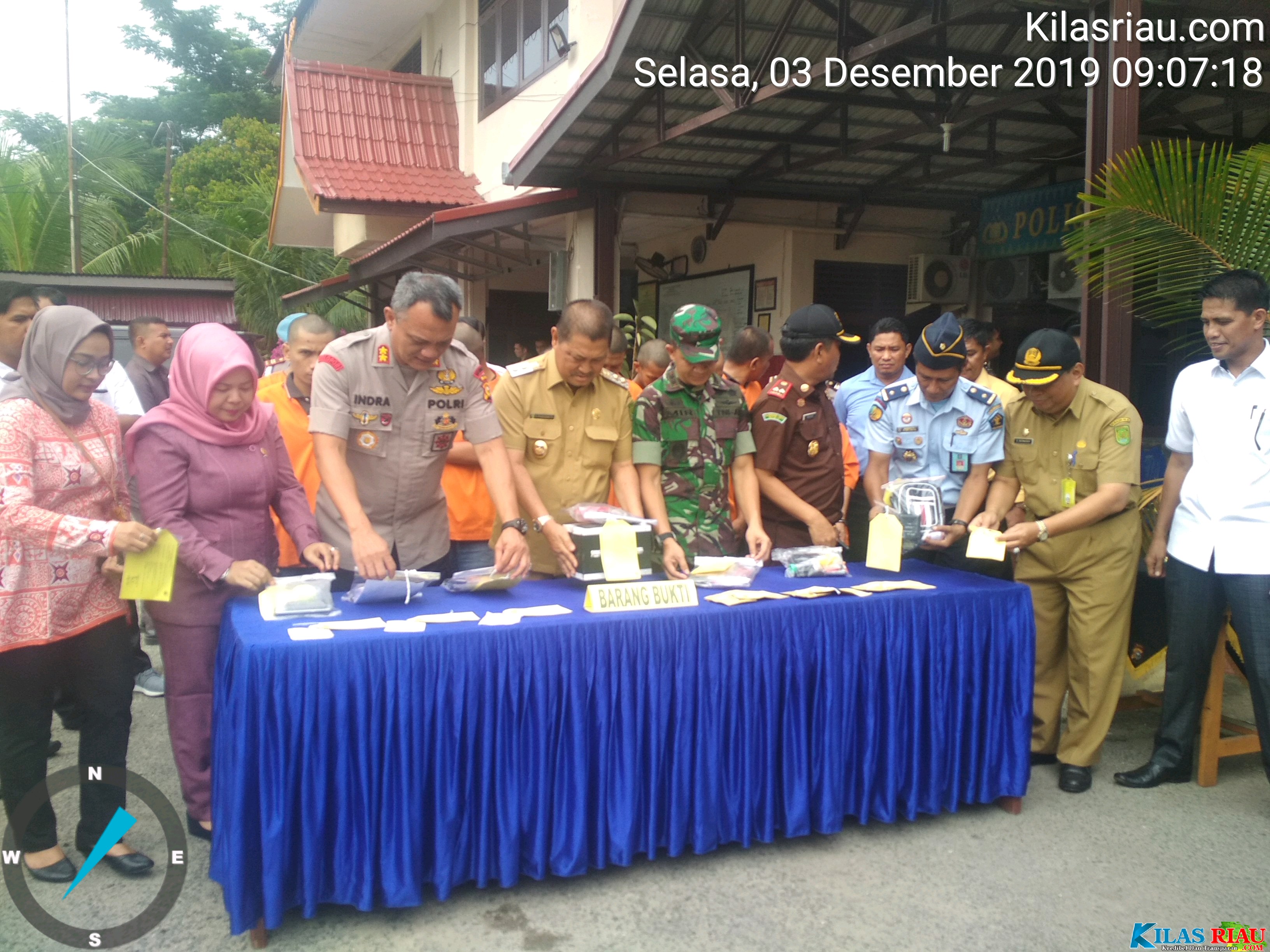 Polres Inhil Musnahkan Barang Bukti Narkotika Jenis Shabu dan Pil Ekstasi