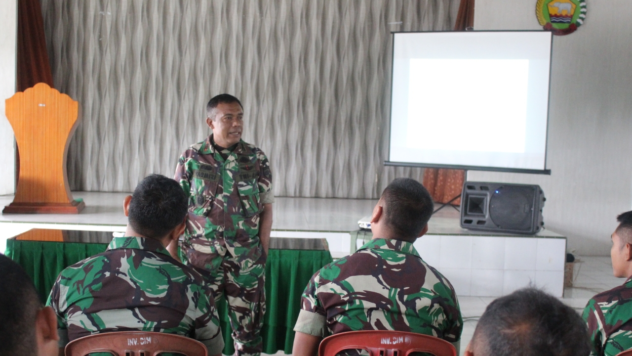 Berikut Pesan Pasi Ops Kodim 0314 Inhil saat Beri Pembekalan ke Anggota Kodim Baru