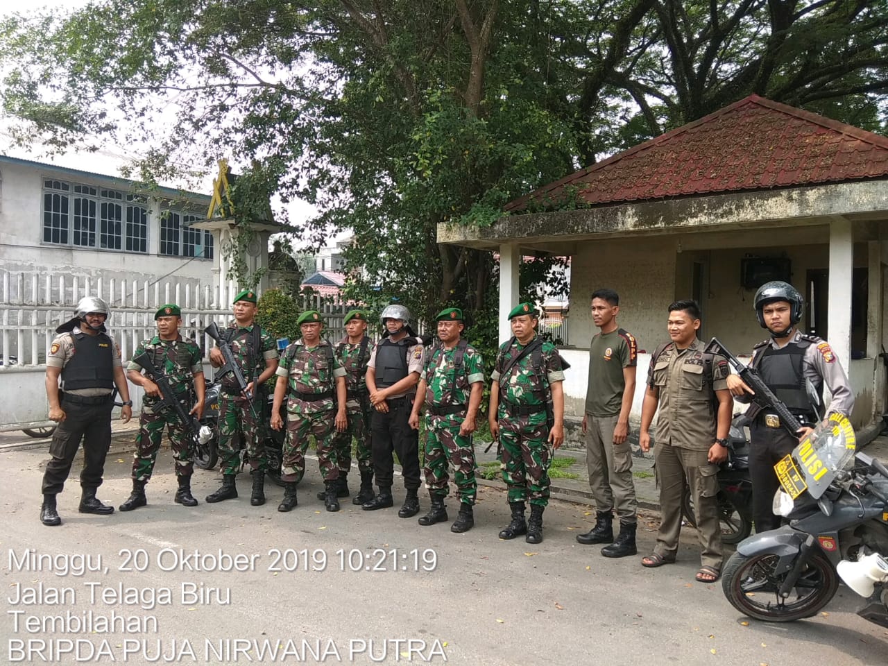 Antisipasi Gangguan Kamtibmas Jelang Pelantikan Presiden, Polres dan Kodim Inhil Laksanakan Patroli