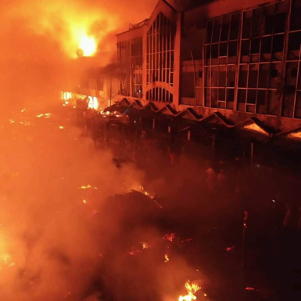 Dini Hari Tadi Pasar Tembilahan Inhil Kebakaran