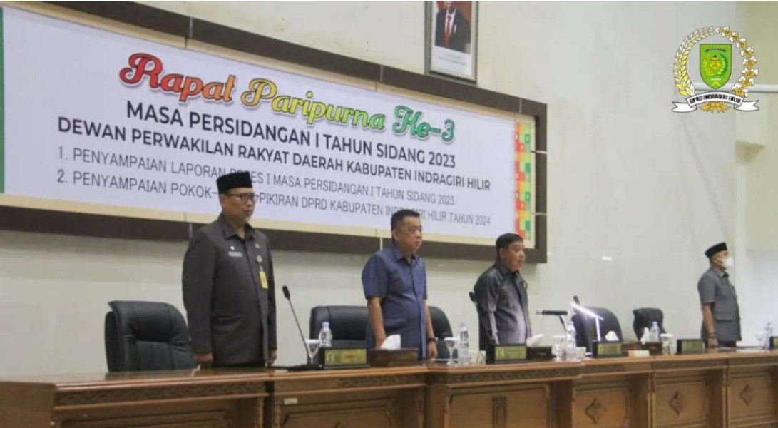 DPRD Inhil Laksanakan Rapat Paripurna ke-2 Masa Persidangan I Tahun 2023