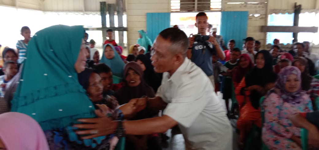 Hasanuddin Anggota DPRD Inhil di Sambut Ratusan Masyarakat Desa Tanjung Pasir