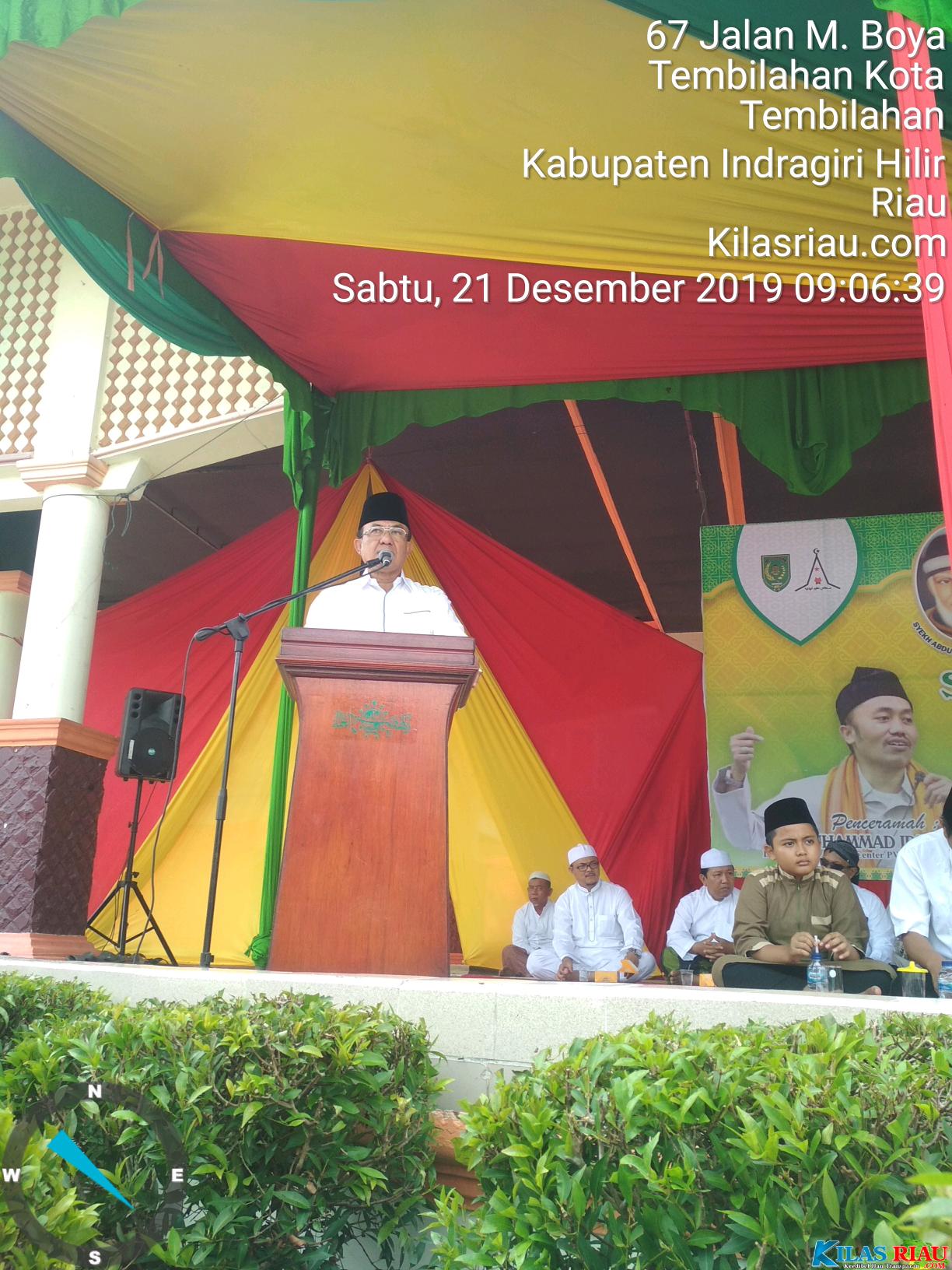 Haul Akbar Syeikh Abdul Qadir Al-Jailani, Bupati Inhil: Kehadiran Masyarakat Tanda Cinta Syiar Islam