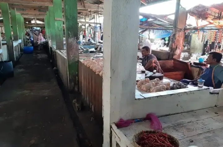 Pasar Selodang Tembilahan Sepi Pembeli