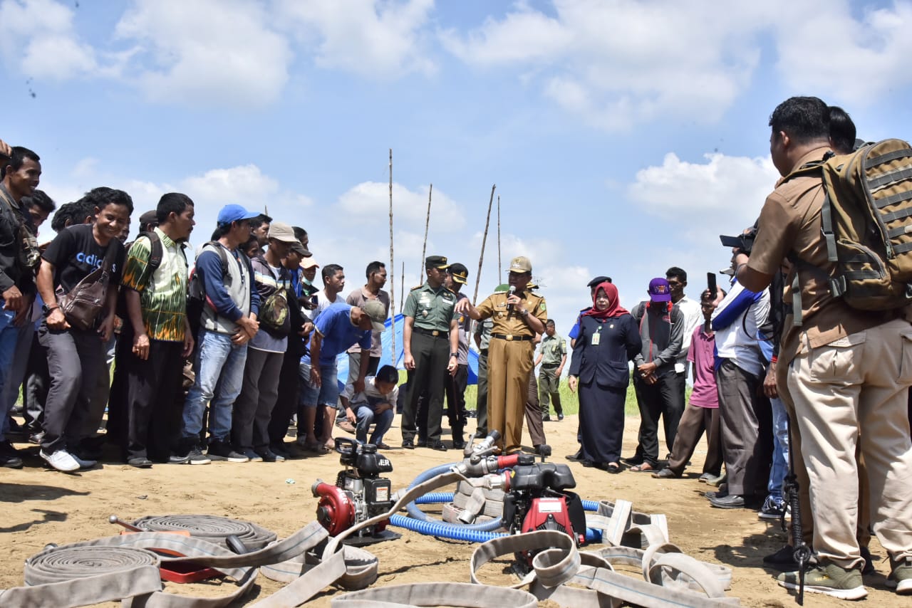 Tinjau lokasi Pelatihan Karhutla, Bupati dan porkopimda