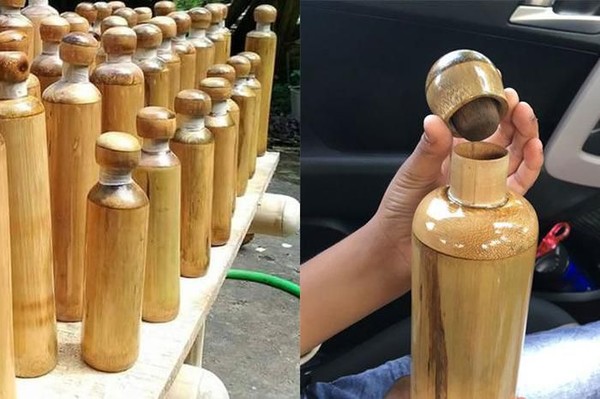 Wow Keren!  Pria Ini Buat Botol Minum Dari Bambu yang Ramah Lingkungan
