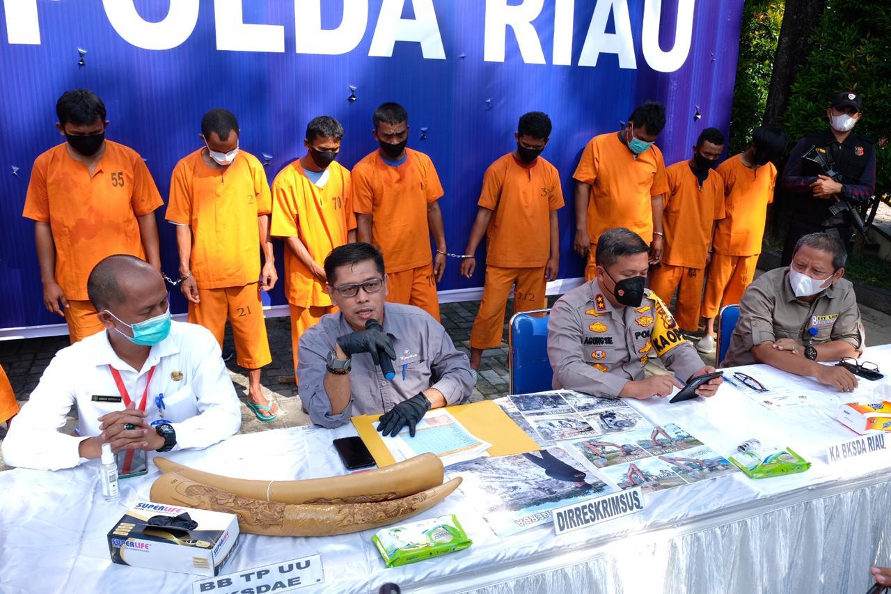 Merusak Lingkungan, 10 Pelaku Usaha Galian C Ilegal Diamankan Tim Ditkrimsus Polda Riau
