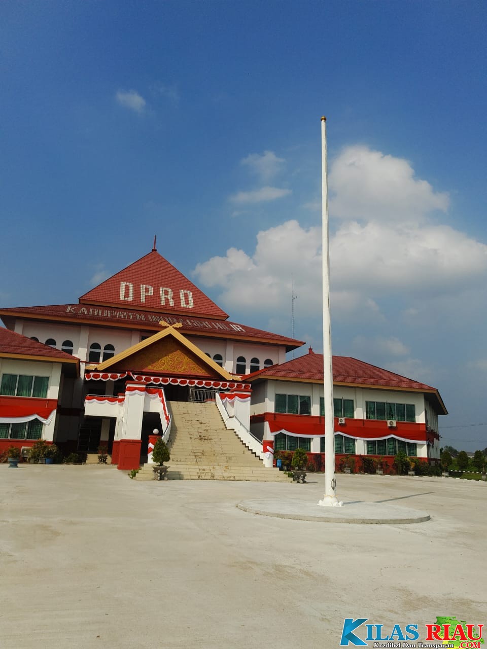 Miris...Kantor DPRD Inhil Tidak Kibarkan Bendera Saat Perayaan Dirgahayu RI ke-73