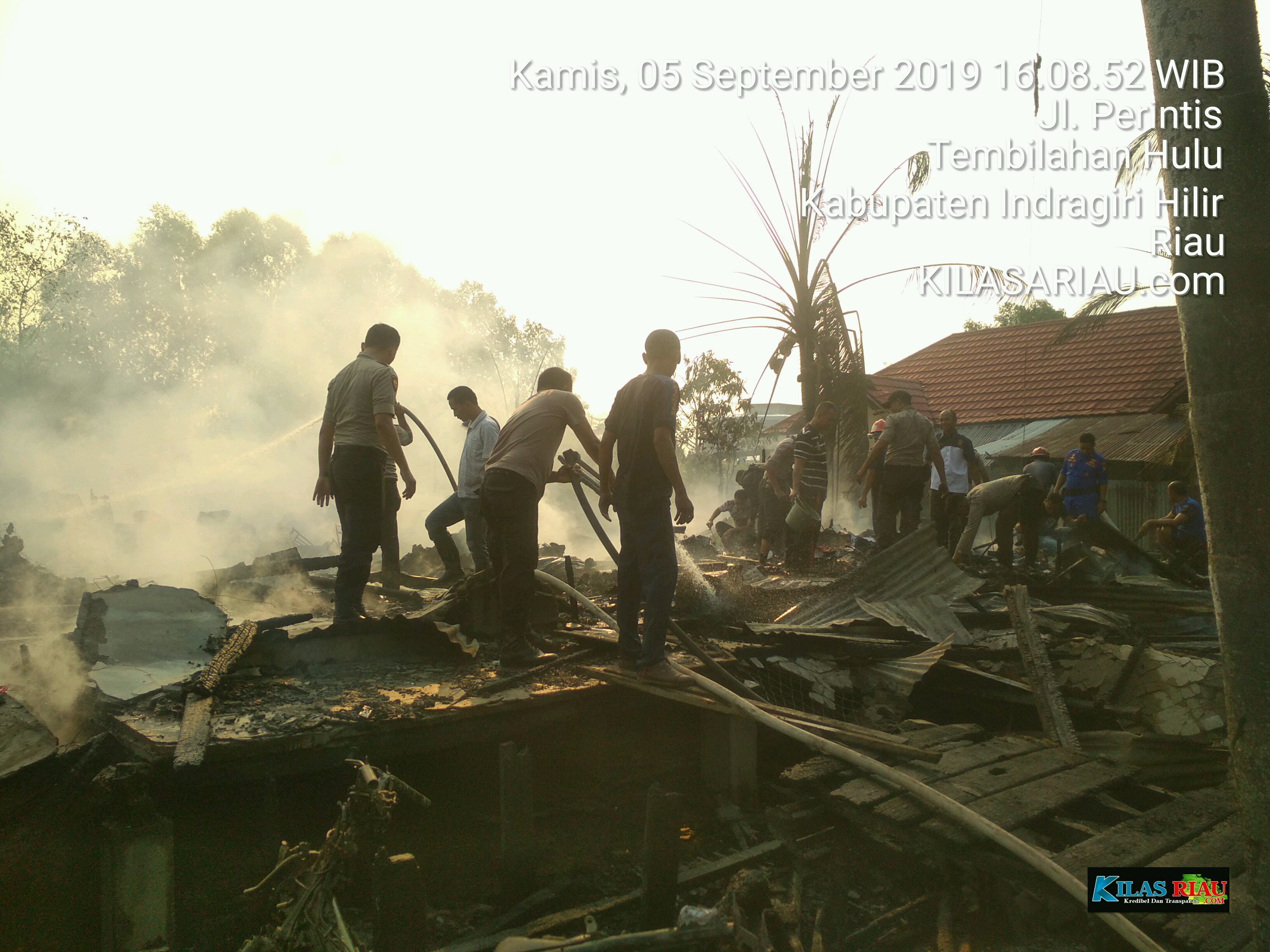 Asrama Polisi Habis di Lahap Api, Sembilan Kopel Rata dengan Tanah 