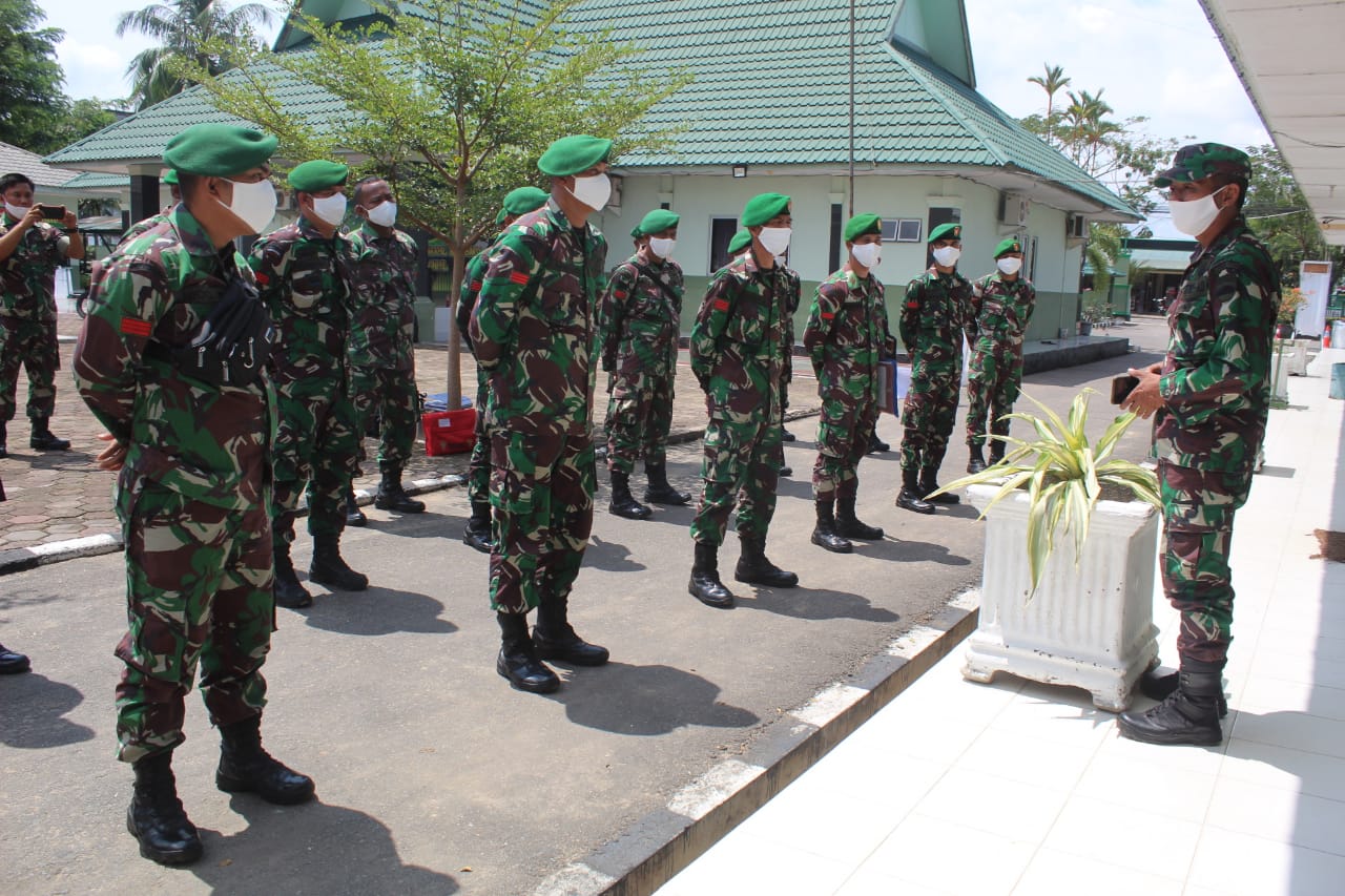 Kodim Inhil Terima Anggota Baru yang Berasal dari Satuan Jajaran Kodam I/ Bukit Barisan