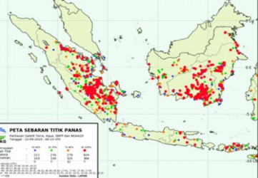 Sumatra Dikepung 1.591 Titik  Hotspot, dan 256 Titik Berada di Riau