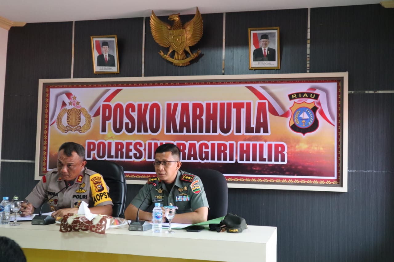 Dandim 0314 Inhil hadiri Rapat Perkembangan Bencana Alam