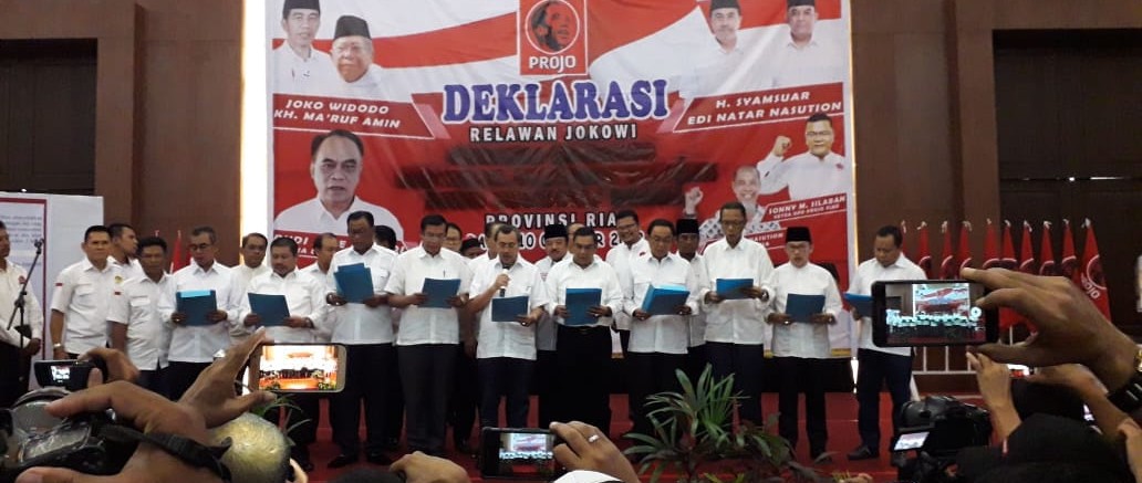 Dikomandoi Syamsuar, Kepala Daerah di Riau Deklarasi Dukung Jokowi-Ma'ruf Amin