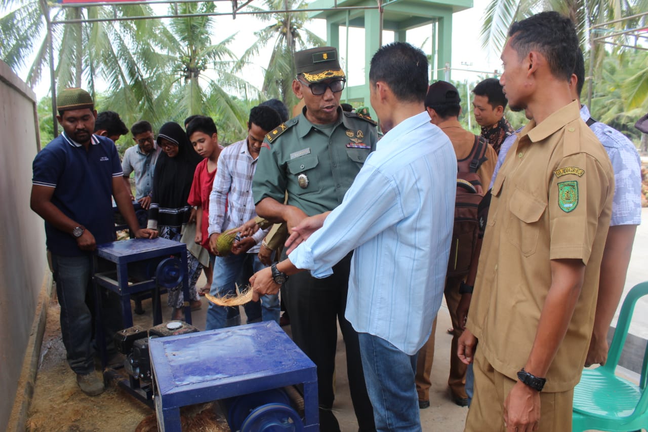 Kasdim 0314 Inhil Harap Masyarakat Serius Ikuti Pelatihan dan Sosialisasi Pengolahan Sabut Kelapa