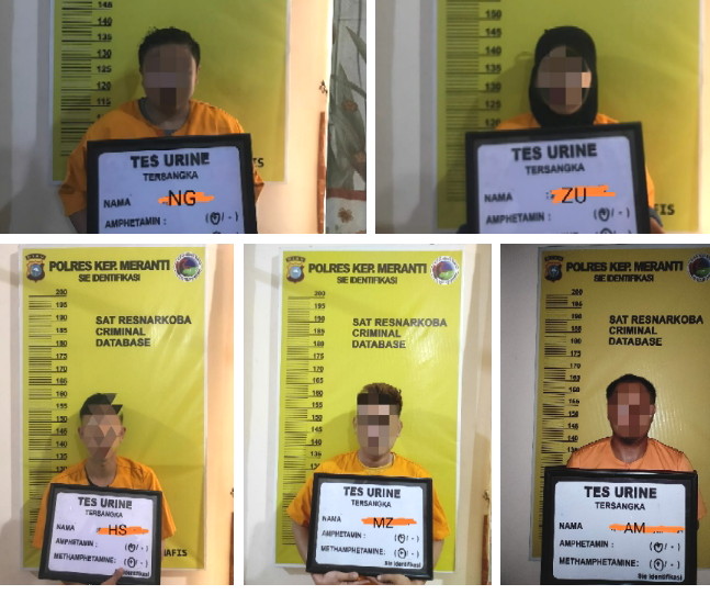 5 Orang Tindak Pidana Narkoba Jenis Sabu Berhasil diamankan Polres Kepulauan Meranti