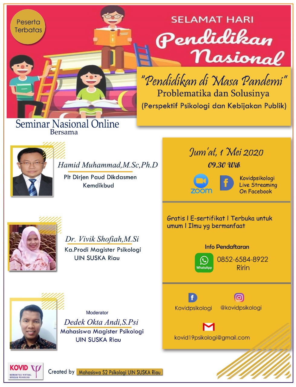 Seminar Nasional Online Kovidpsikologi Makin Diminati