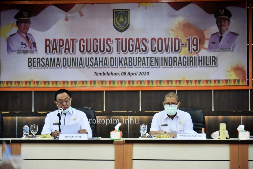 Bupati Inhil HM. Wardan Himbau Segera Bentuk Desa Siaga Covid 19 di Setiap Kecamatan