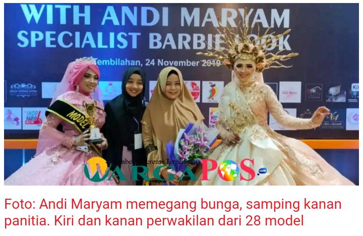 Berikut Pemenang Beauty Workshop and Fashion Show Kebaya With Andi Maryam Specalist Barbie Look