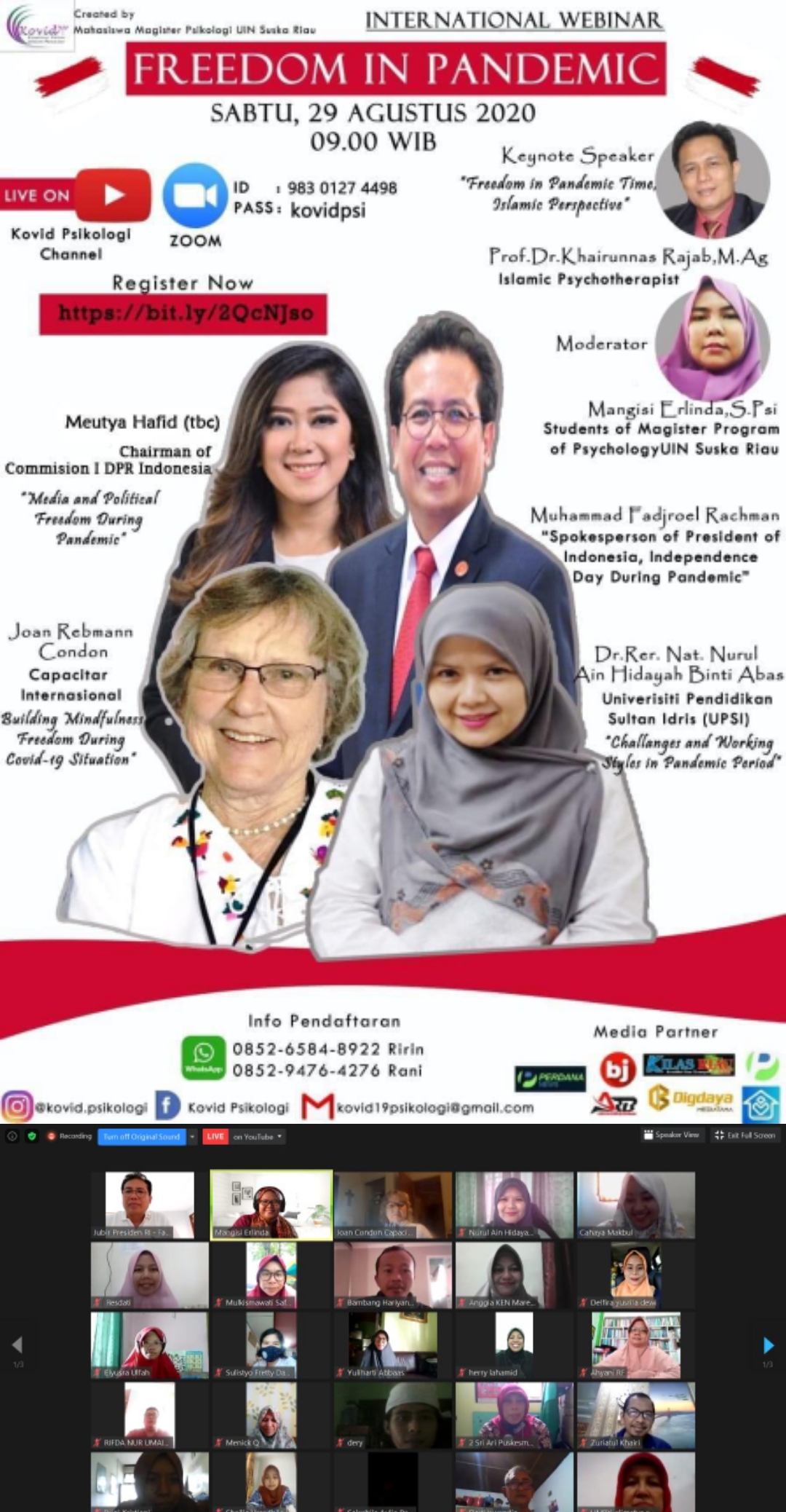 Kolaborasi Jubir Kepresidenan RI Dengan Praktisi Amerika Akademik Malaysia di Webinar Covid Psikolog