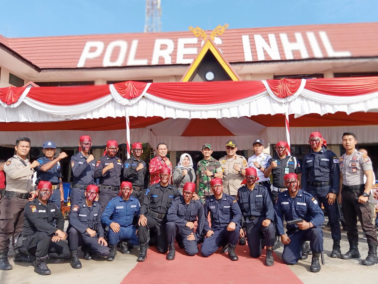 Polres Inhil Laksanakan HUT Satpam Inhil ke-39 Bersama TNI dan Satpol-PP