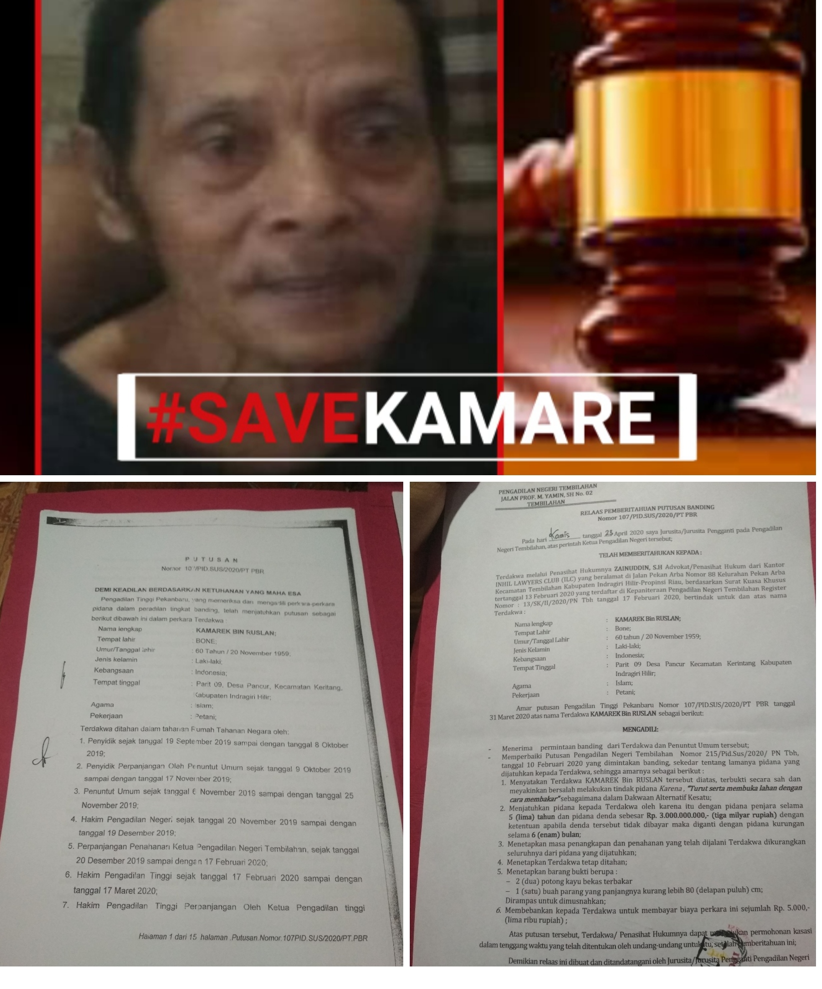 Aksi Bela Kamarek Akan dilanjutkan ke Mahkamah Agung RI