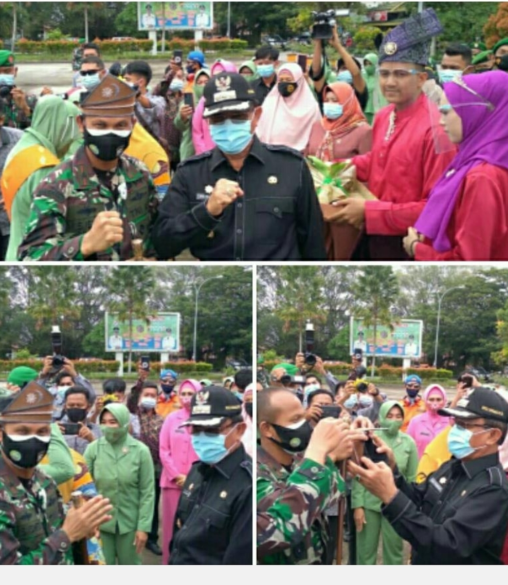 Kunker Danrem 031/ Wirabima ke Inhil Disambut Adat Melayu