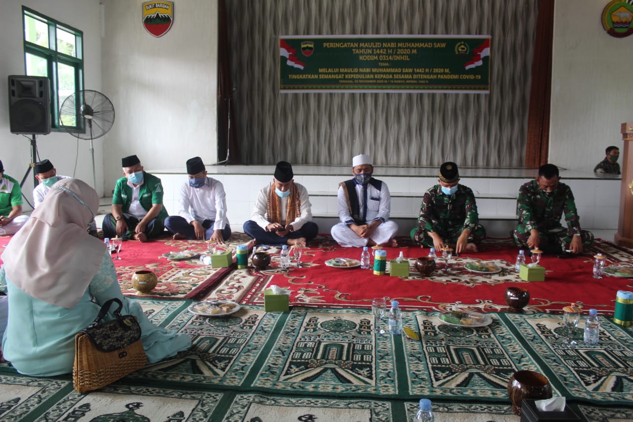 Kodim 0314/Inhil Gelar Peringatan Maulid Nabi Muhammad SAW, Ini Pesan Dandim 