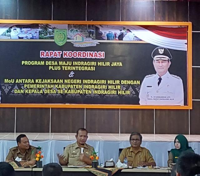 Bupati Inhil Sampaikan Ini Untuk Seluruh Kepala Desa Saat Gelar Rapat Koordinasi