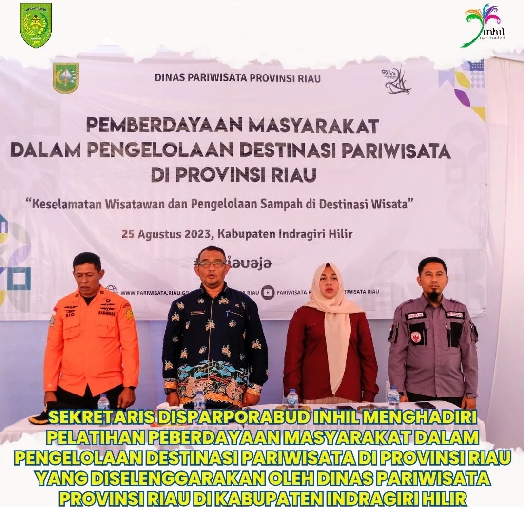 Sekretaris Disparporabud Inhil Jadi Pemateri Pemberdayaan Masyarakat Dalam Pengelolaan Destinasi Pariwisata