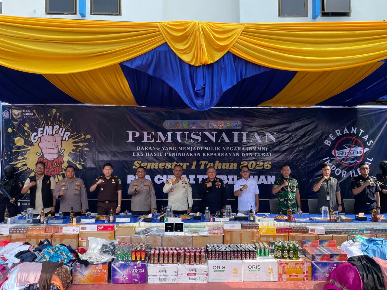 Pemkab Inhil Apresiasi Langkah Bea Cukai Tembilahan Musnahkan Barang Ilegal Senilai Rp4,6 Miliar